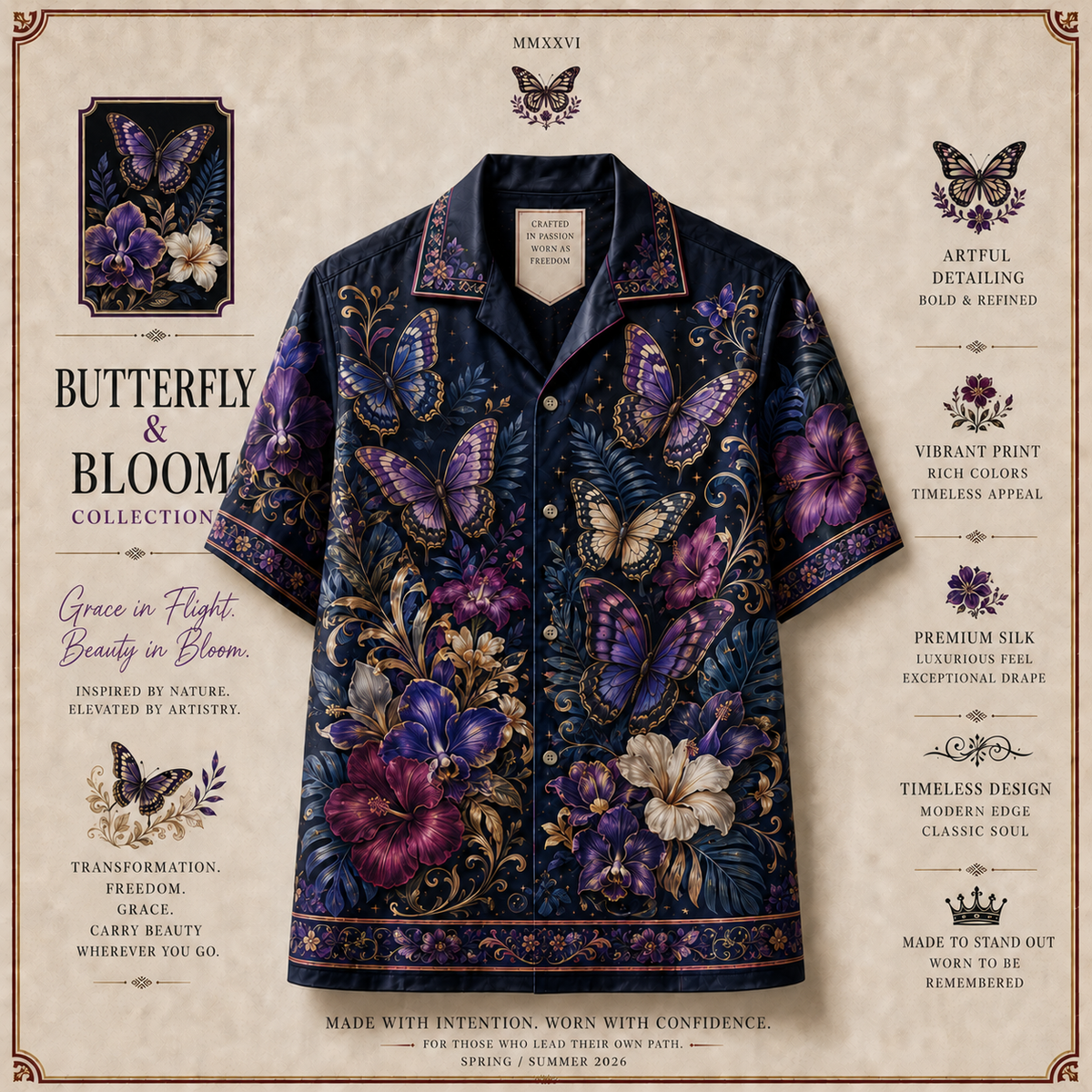 Butterfly Garden Resort Shirt image 1