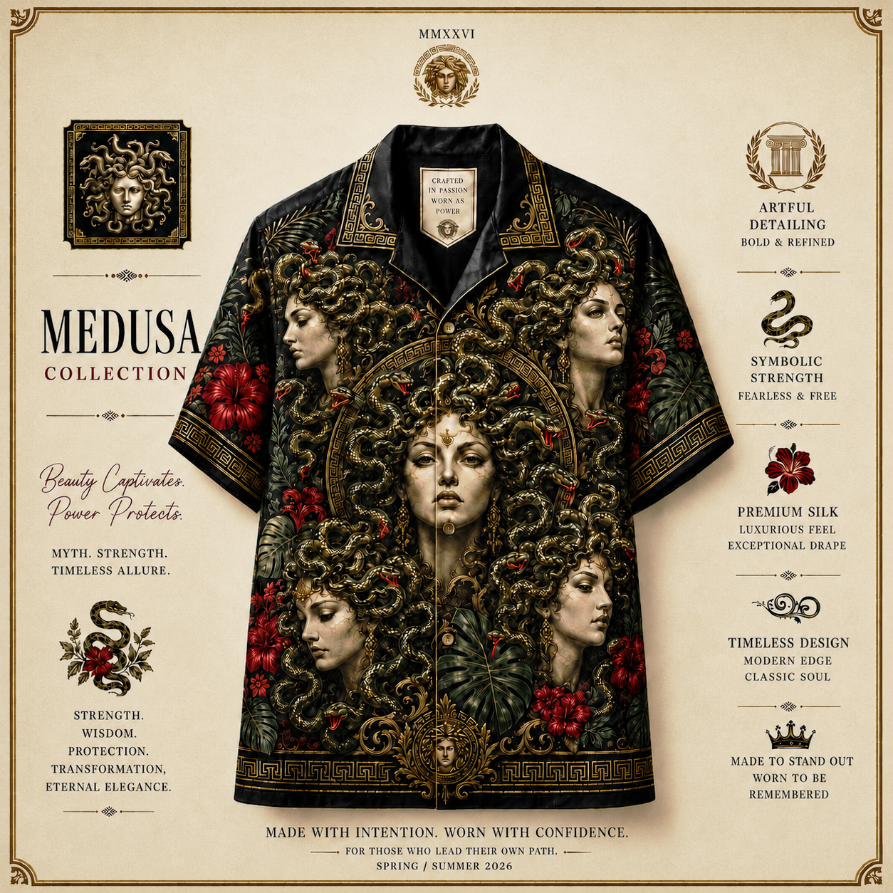 Medusa Myth Resort Shirt