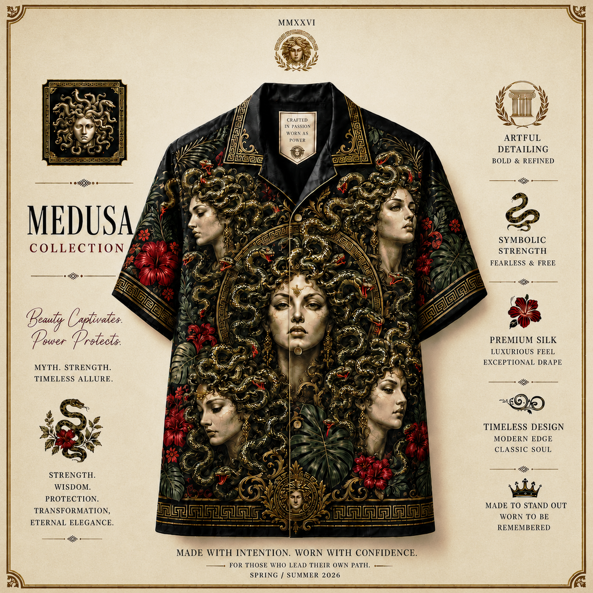 Medusa Myth Resort Shirt image 1
