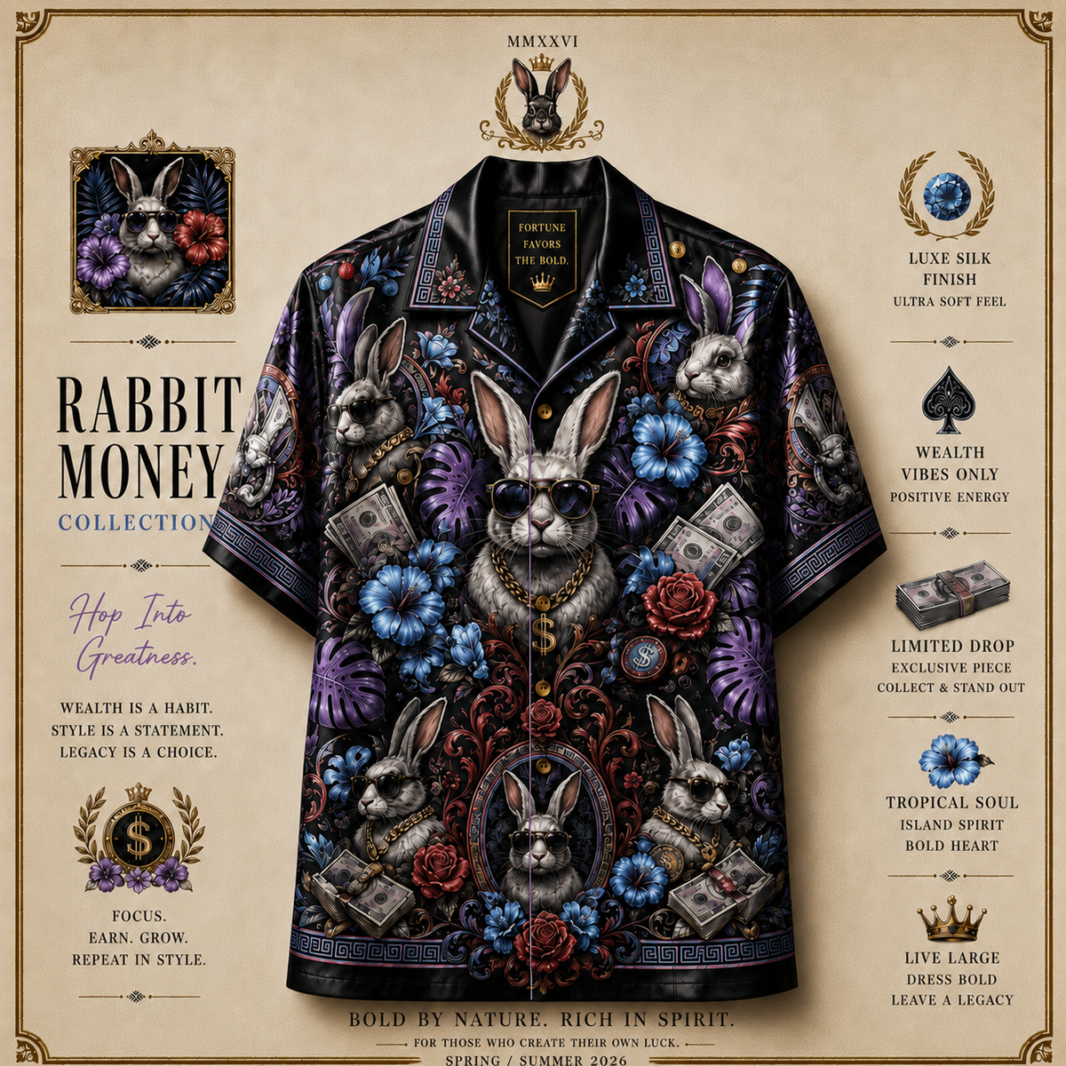Rabbit Pop V2 Resort Shirt image 1