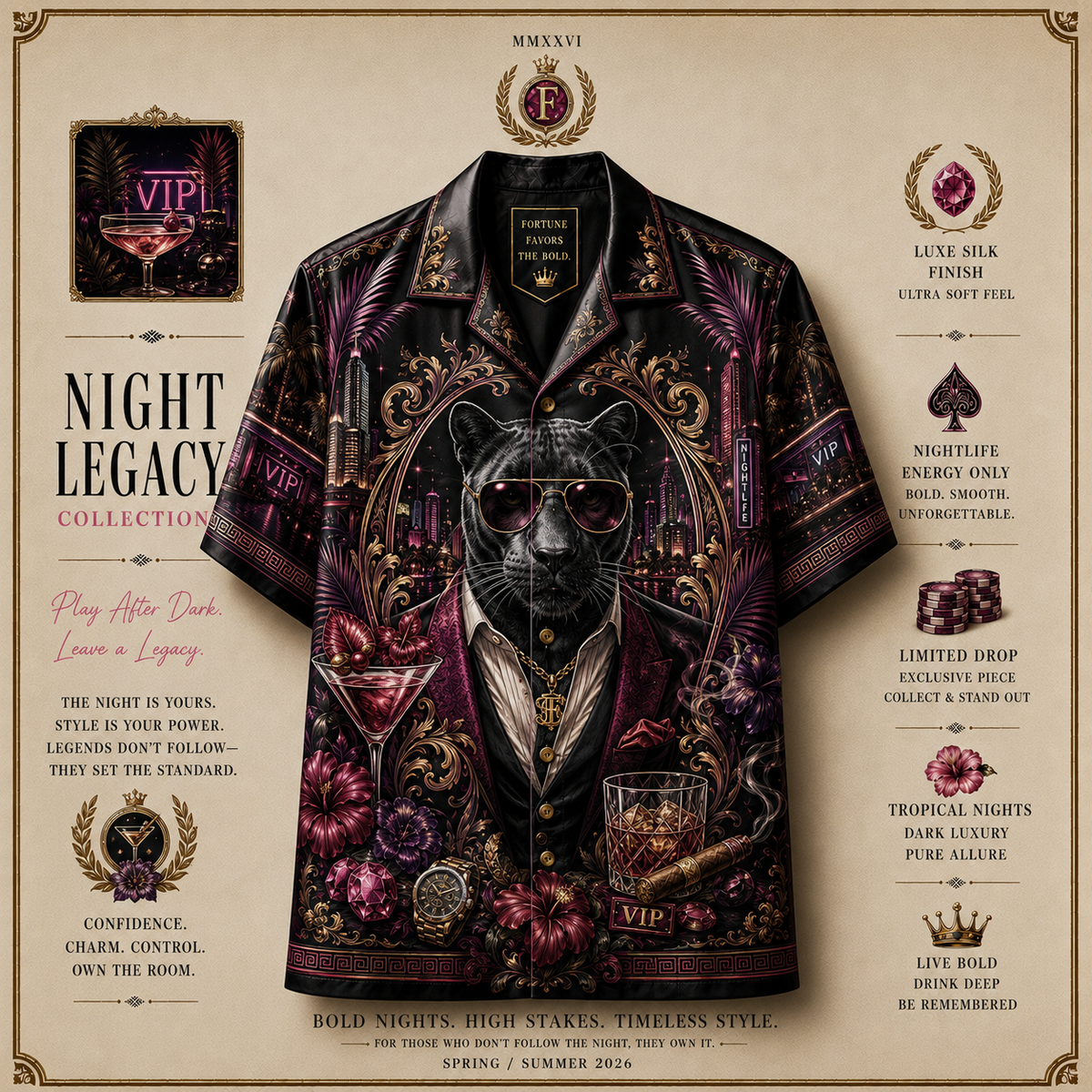 VIP Monogram Resort Shirt image 1